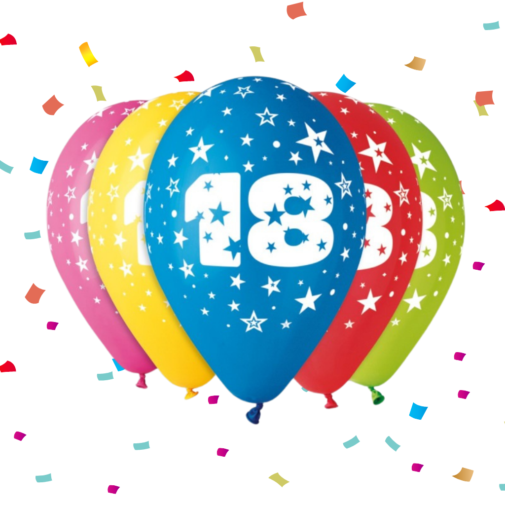 18th birthday balloons pack