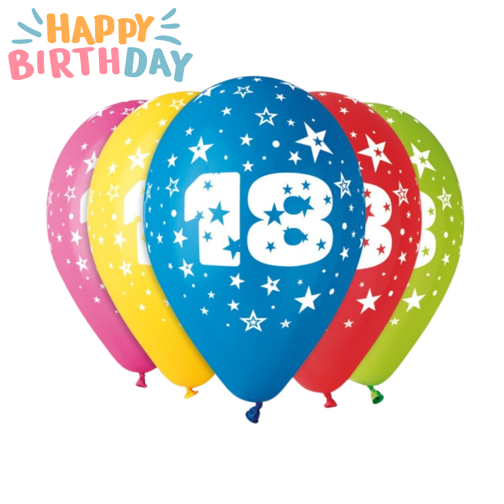 18th birthday balloons pack