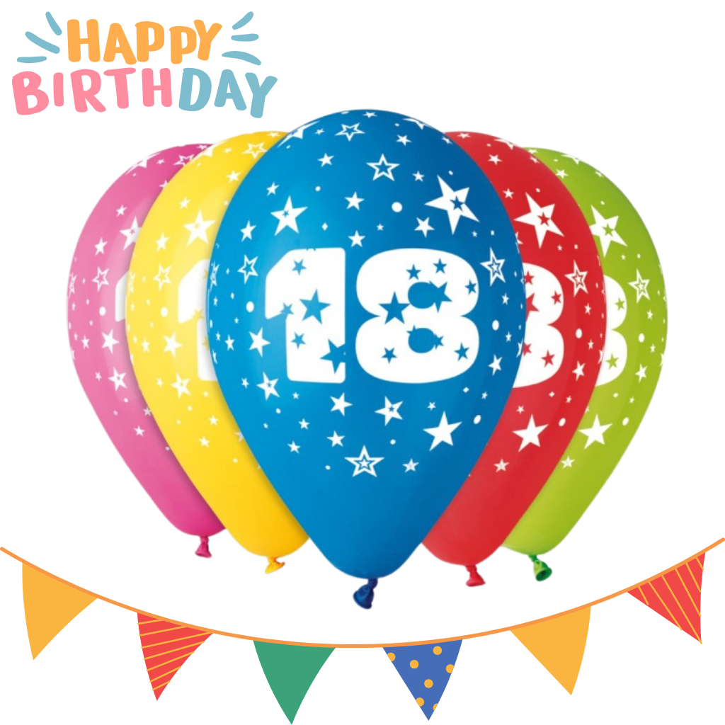 18th birthday balloons pack
