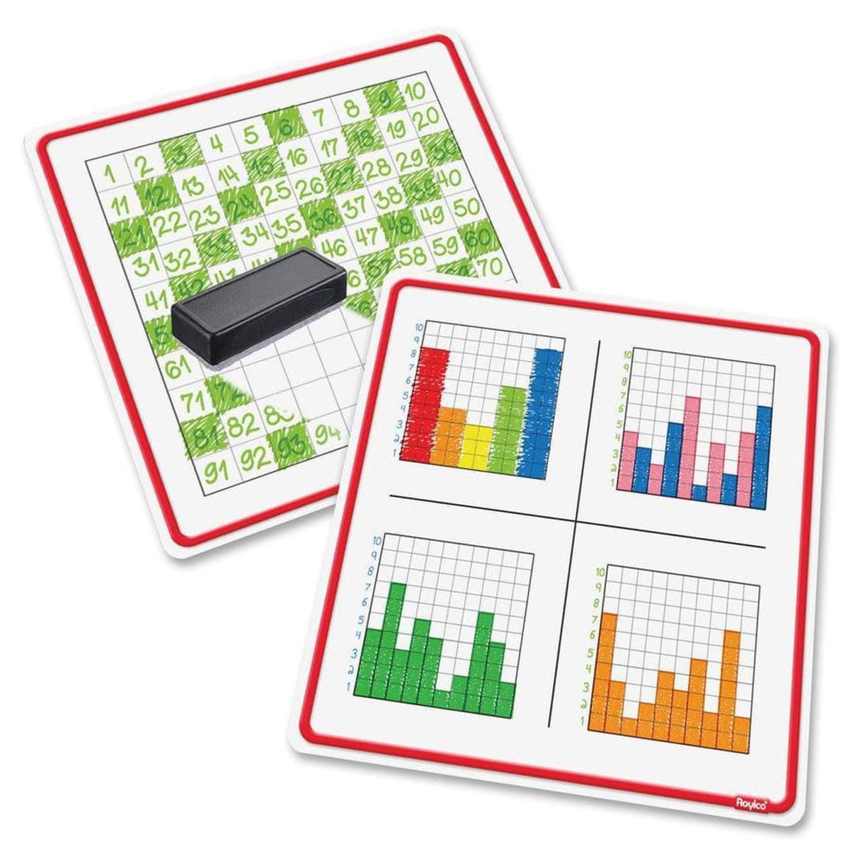 24 Pack Of Count To 100 Dry Erase Boards - Kids Party Craft