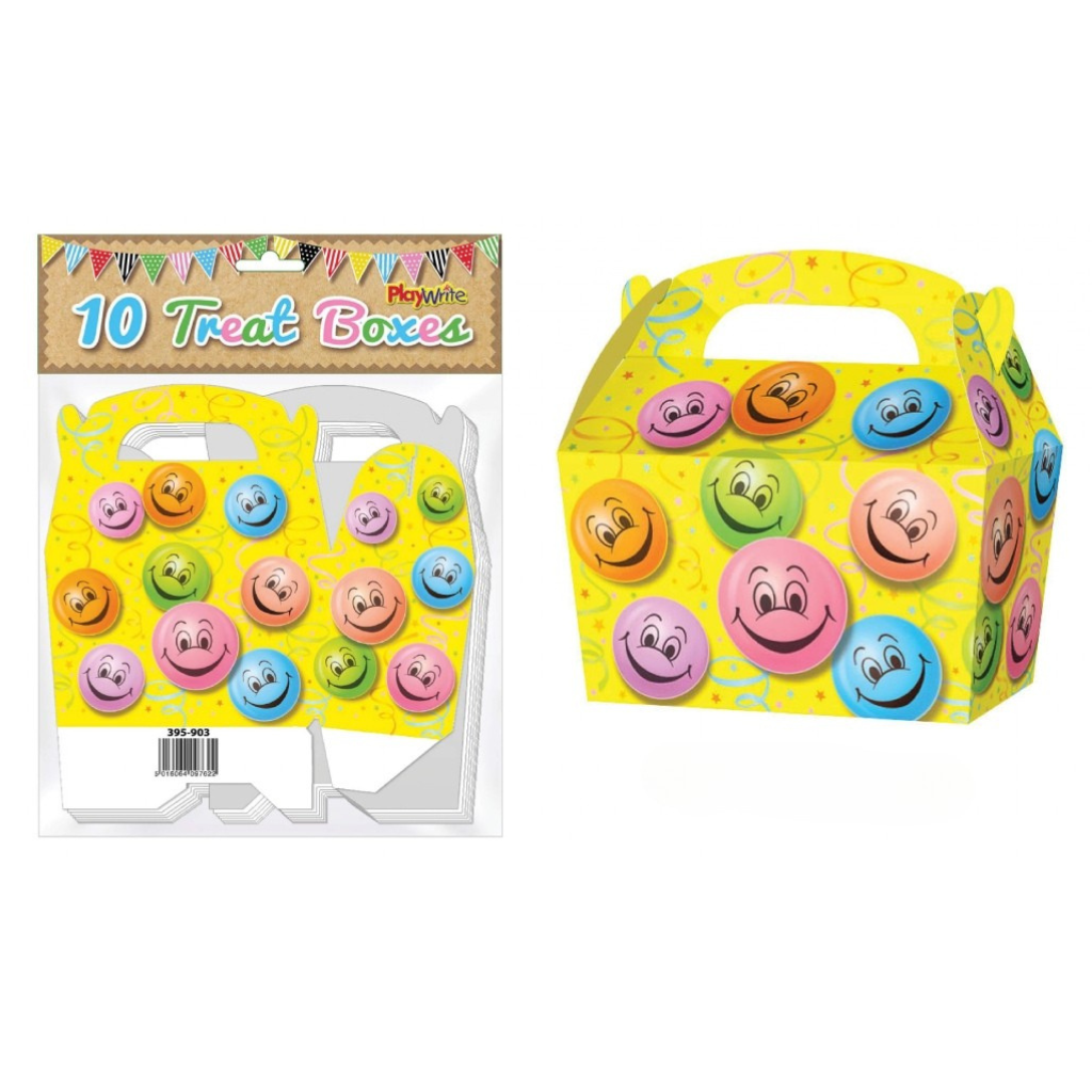 Happy Face Treat Box 12cm Pack of 10