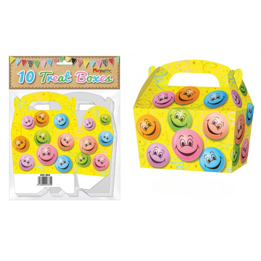 Happy Face Treat Box 12cm Pack of 10