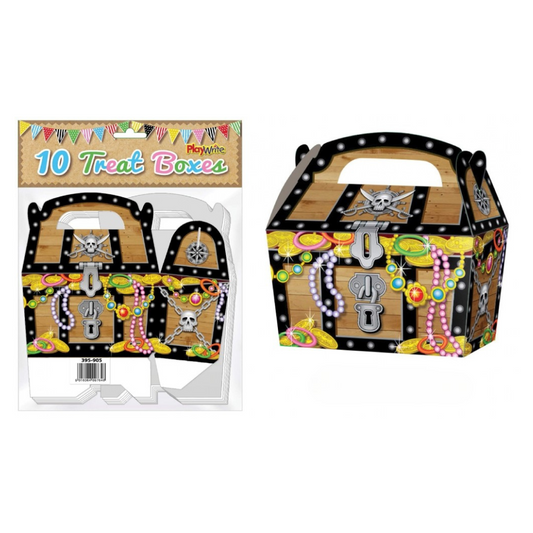 Pirate Chest Treat Box 12cm Pack of 10