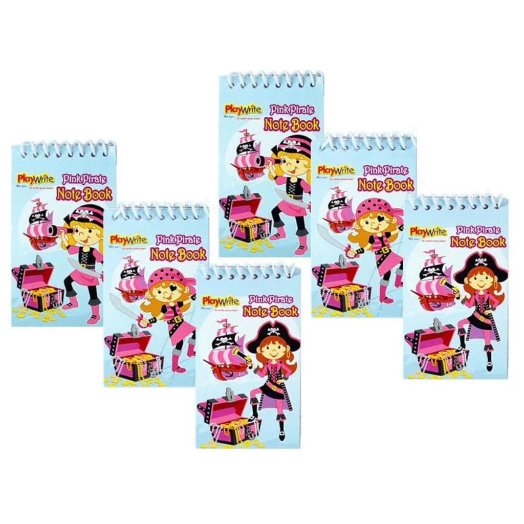 Mini Pink Pirate Spiral Notebooks