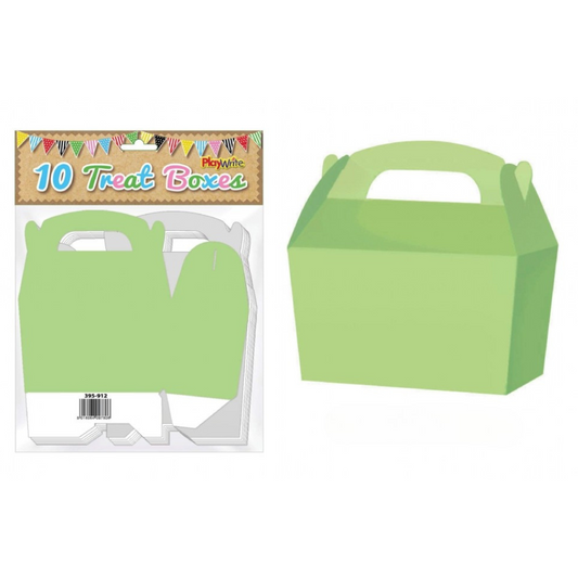 Neon Green Treat Box 12cm Pack of 10