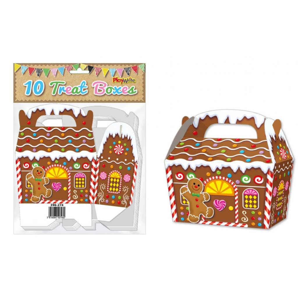 Gingerbread House Treat Box Pack of 10