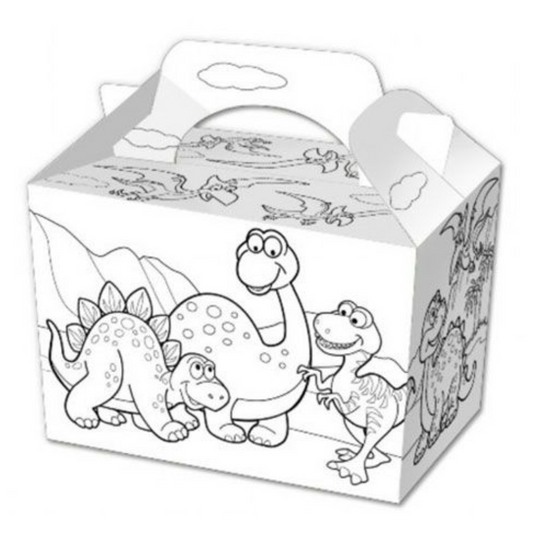Colour In Dinosaur Design Party Food Box
