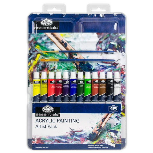 Royal and Langnickel Essentials Acrylic Painting 15 Piece Art Set