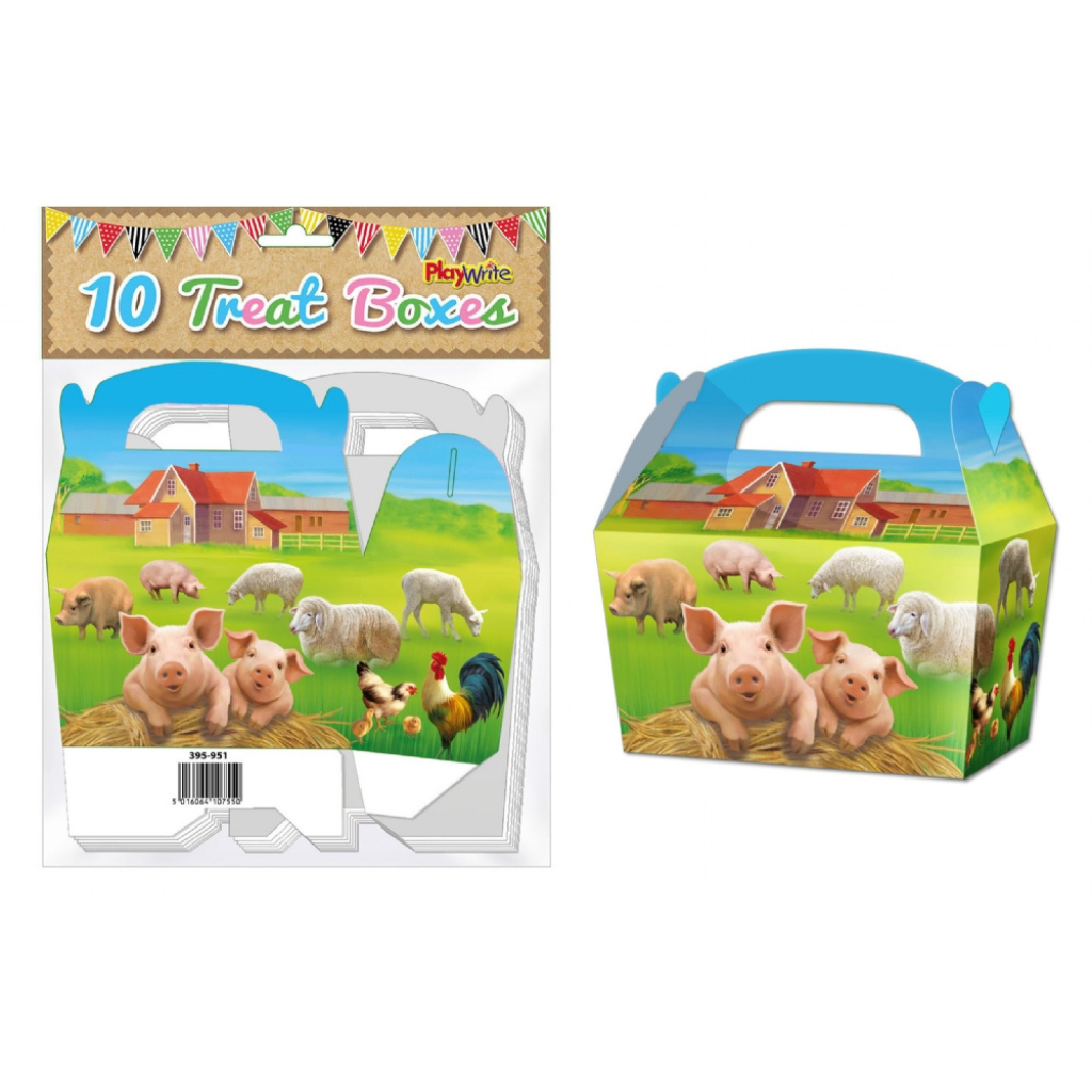 Farm Animal Treat Box 12cm Pack of 10