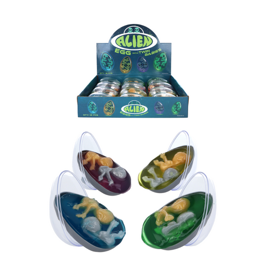 Alien Egg with Twin Babies (8.5cm x 5.3cm)