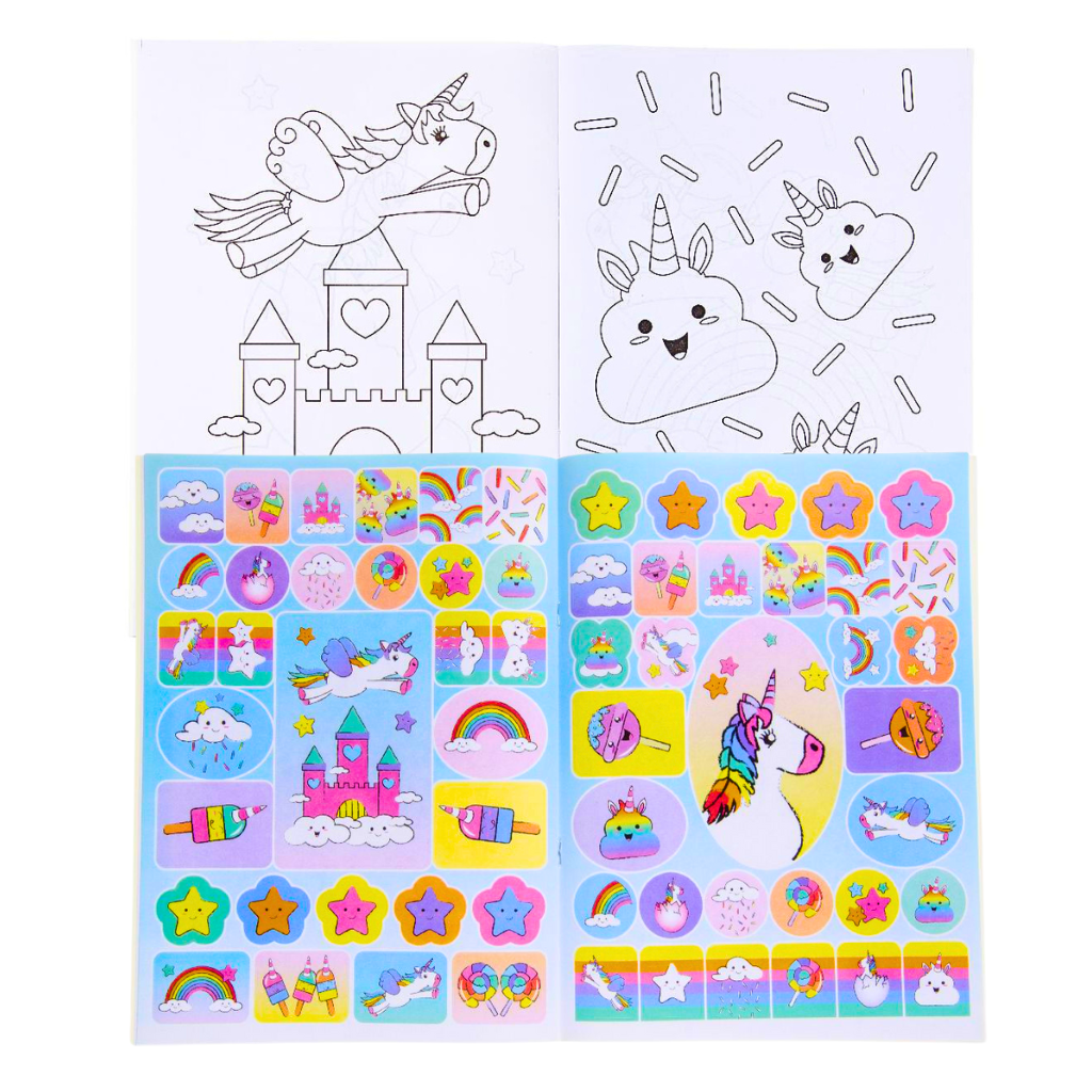 Unicorn Colouring Book With Stickers A4