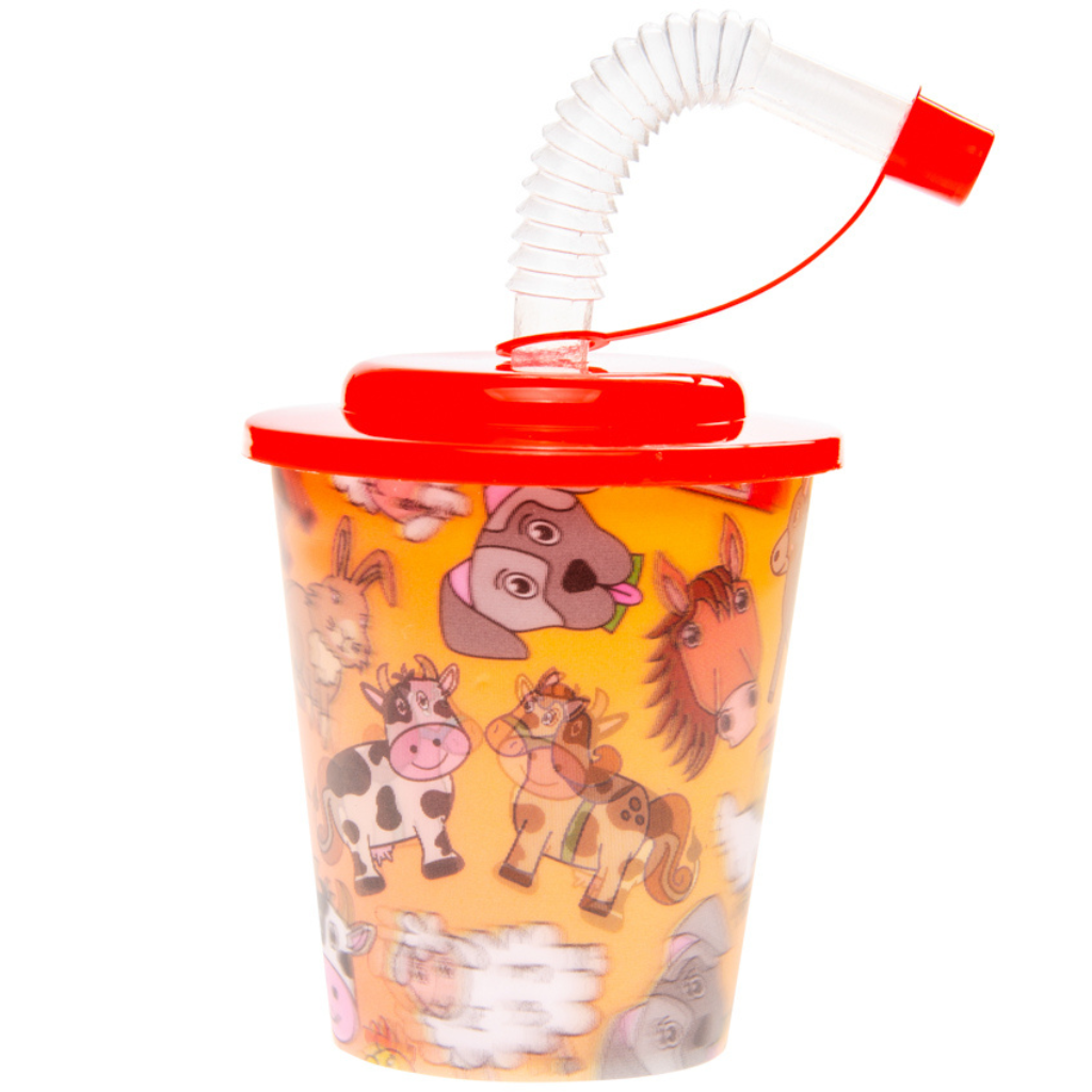 Farm Animal Super 3D Beaker + Lid