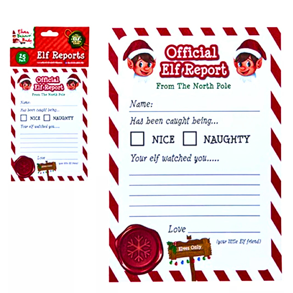 Elf Report Cards Pack of 25