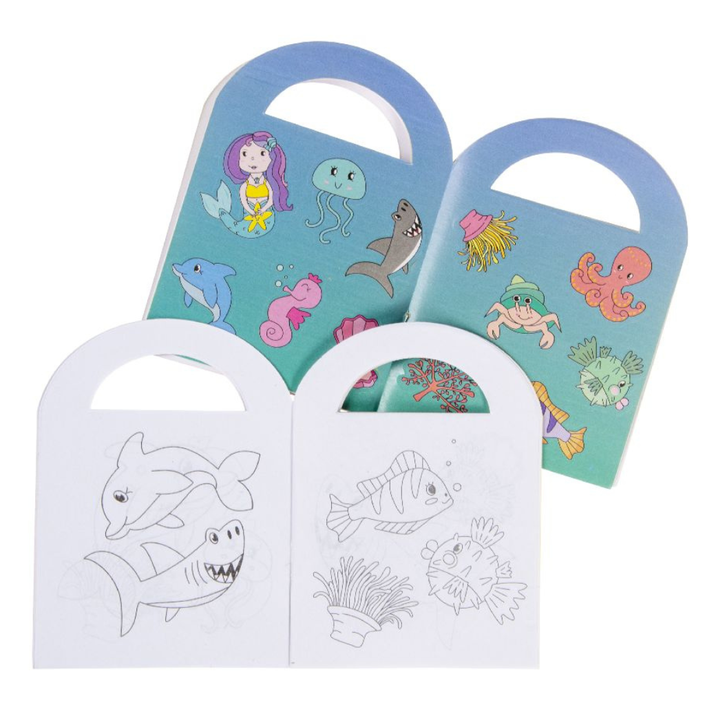 Ocean Colouring Book with Stickers 13 x 9.5cm