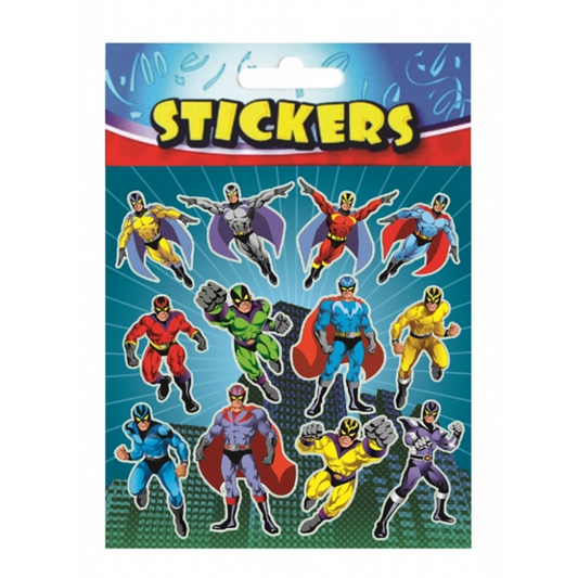 Super Hero Sticker Sheet 12x11.5cm