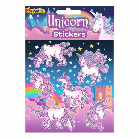 Unicorn Sticker Sheet 12 x 11.5cm