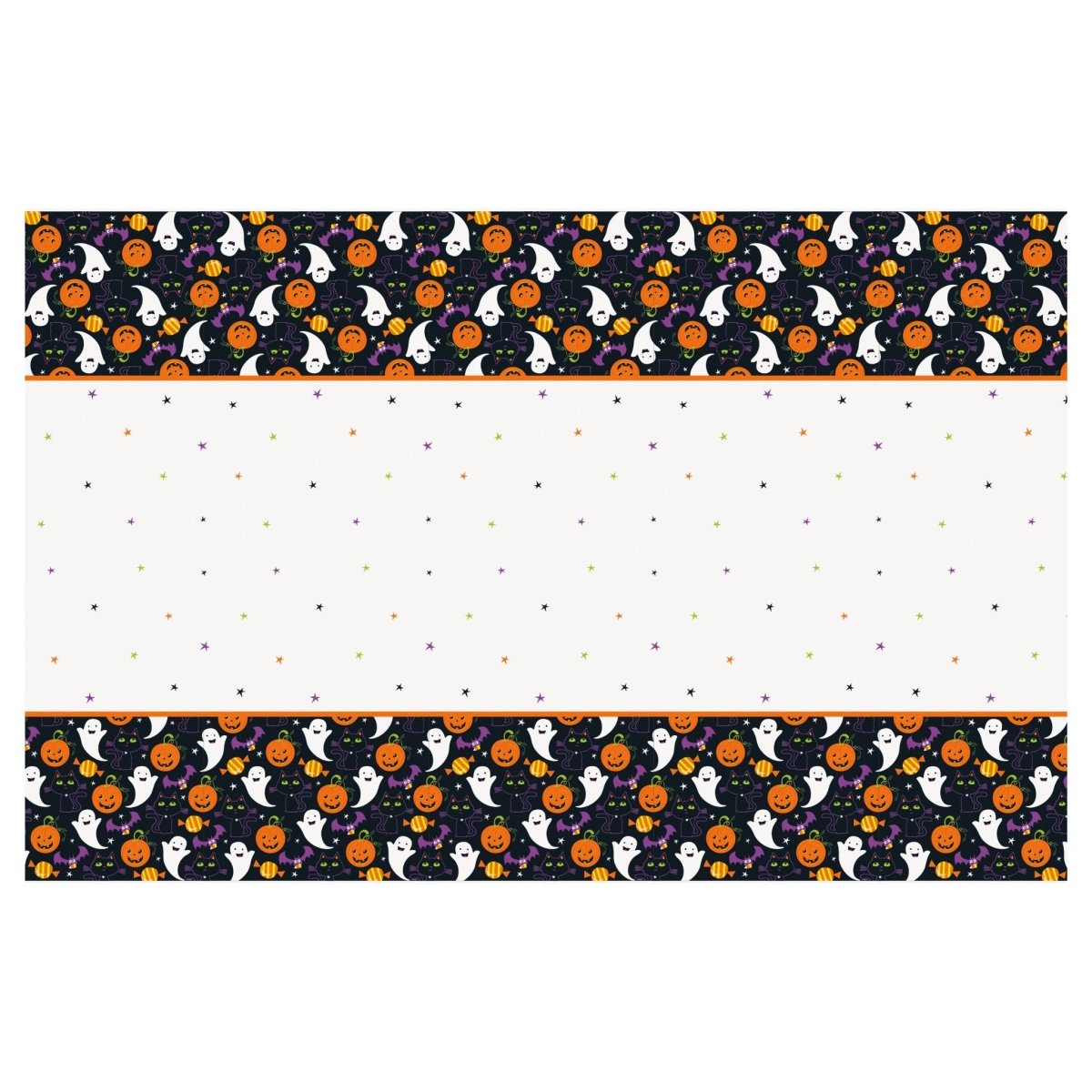 Cat & Pumpkin Rectangular Plastic Table Cover 54" x 84" - Kids Party Craft