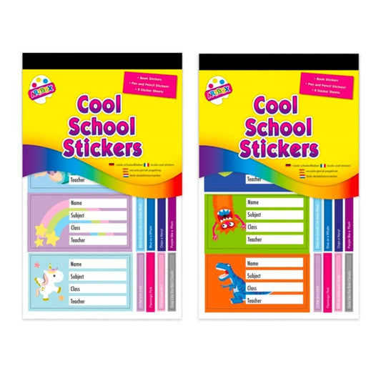Cool School Stickers Kit (2 Designs) - Kids Party Craft
