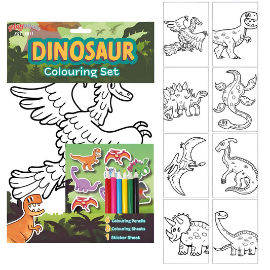 Dinosaur Colouring Set 29.5 x 22cm