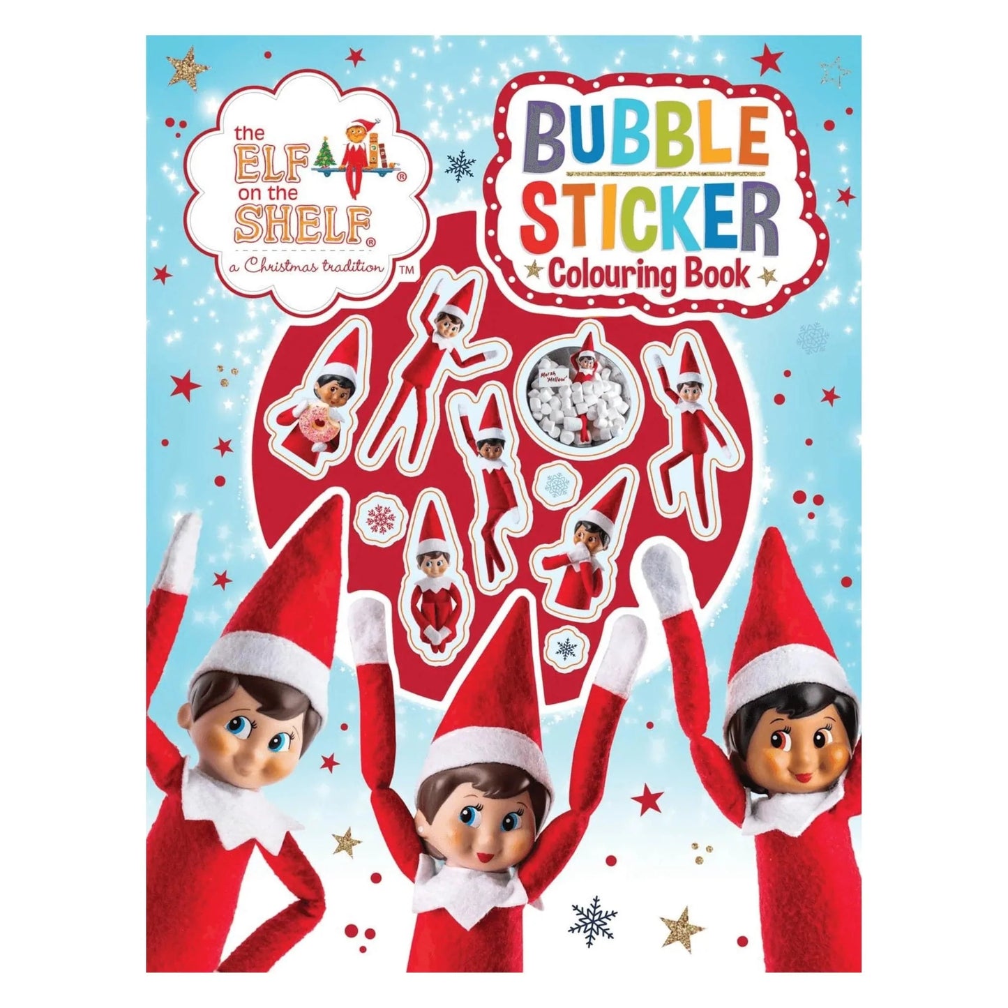 Elf On The Shelf ULTIMATE Bubble Sticker Colouring Book - Kids Party Craft