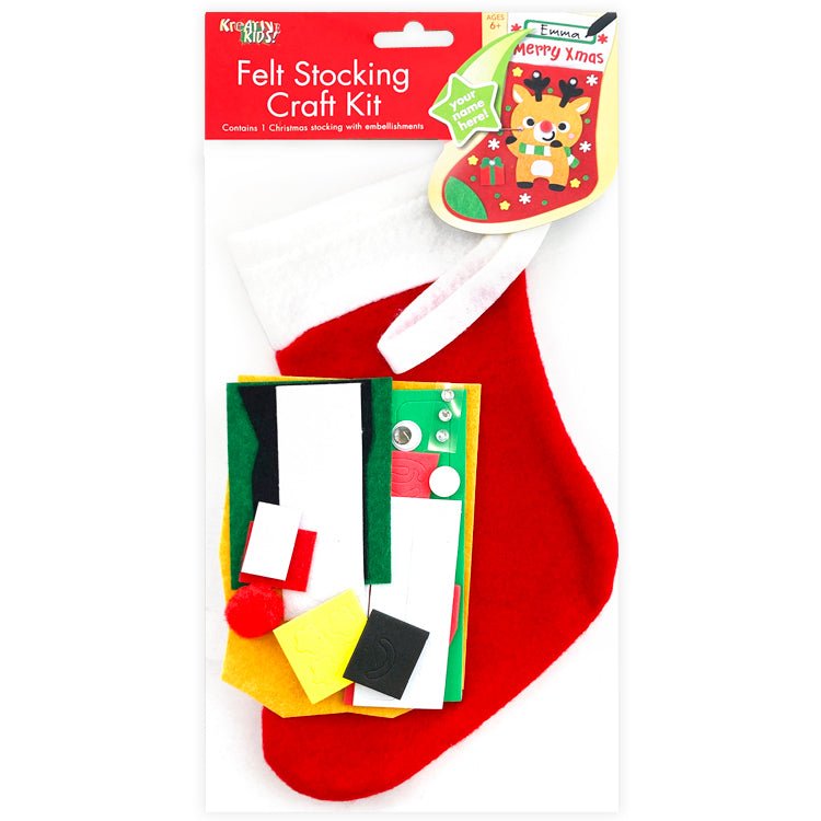 Felt Xmas Stocking Kit - Kids Party Craft