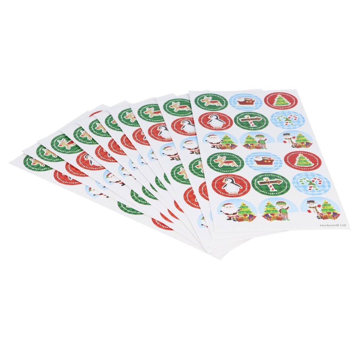 Large Christmas Stickers 10x Sheets - Kids Party Craft