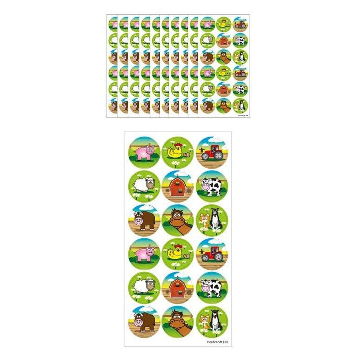 Large Farm Animal Stickers - Kids Party Craft