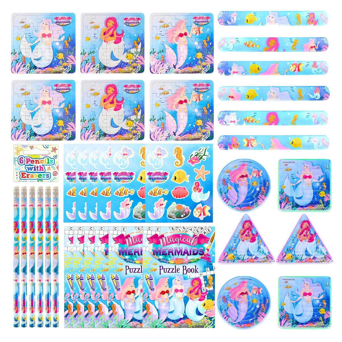 Mermaid Party Bag Fillers Bundle 36 Pack