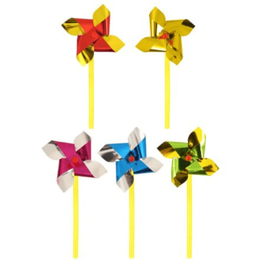 Mini Foil Windmills (7cm) Assorted Colours - Kids Party Craft