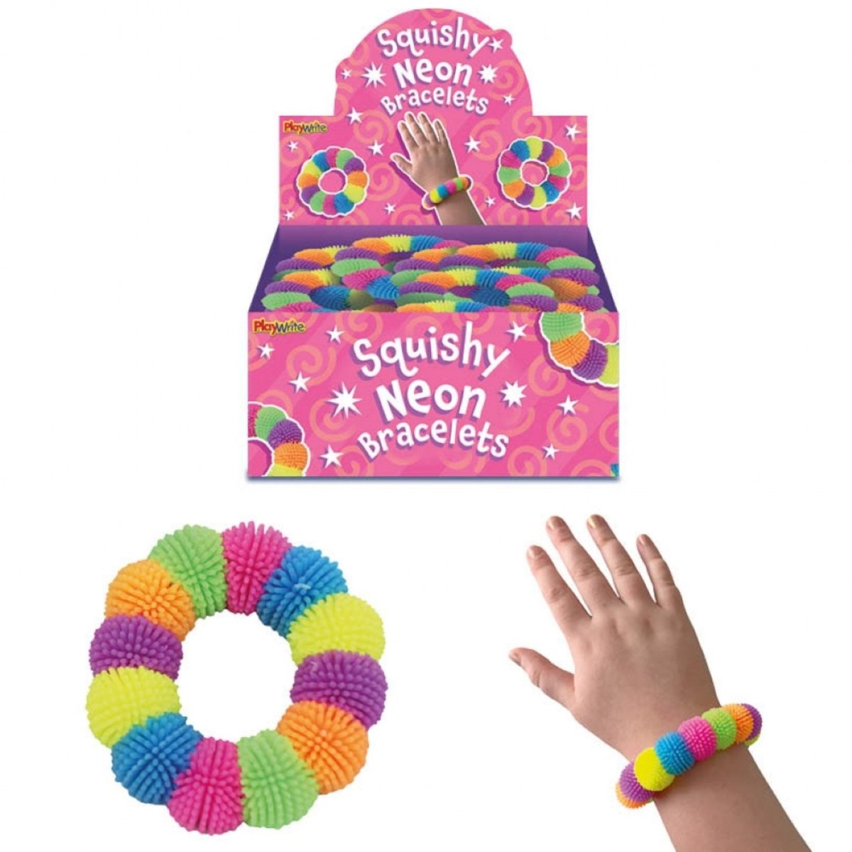 Squishy Neon Bracelets 6cm - Kids Party Craft