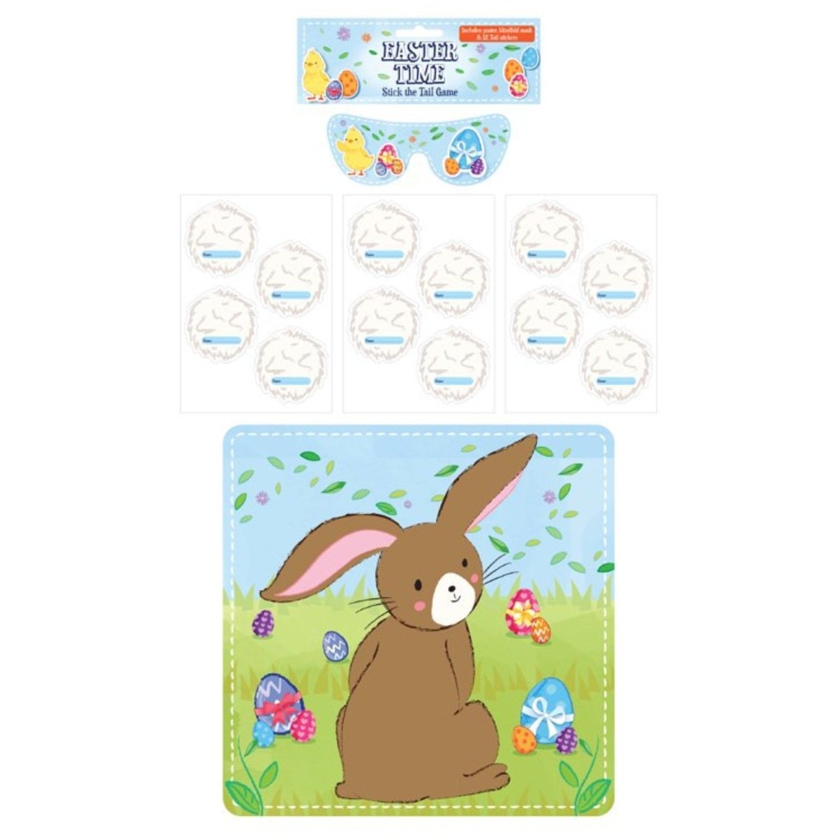 Stick the Tail On the Bunny Easter Game (14pcs) - Kids Party Craft