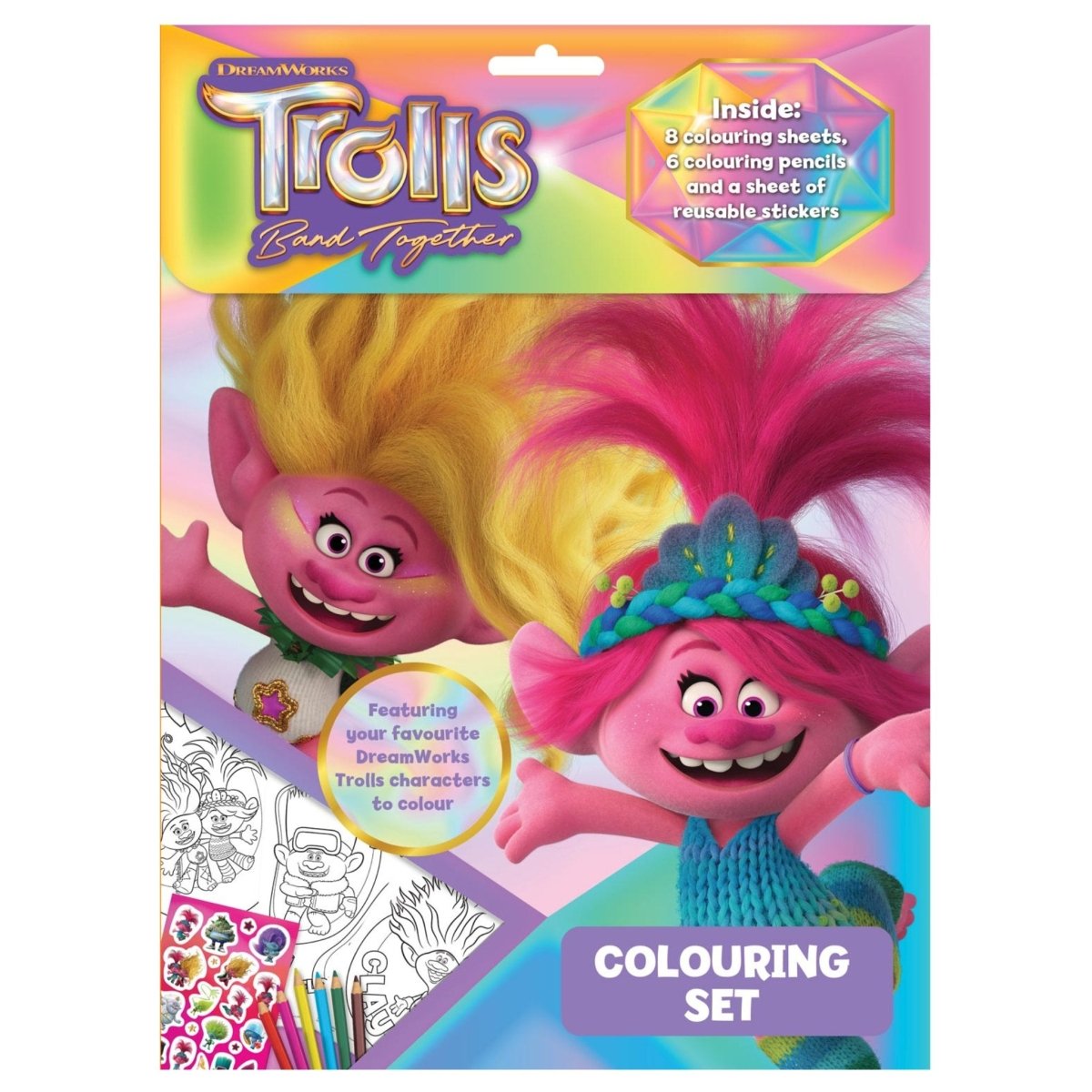 Trolls Band Together Colouring Set - Kids Party Craft – KPC