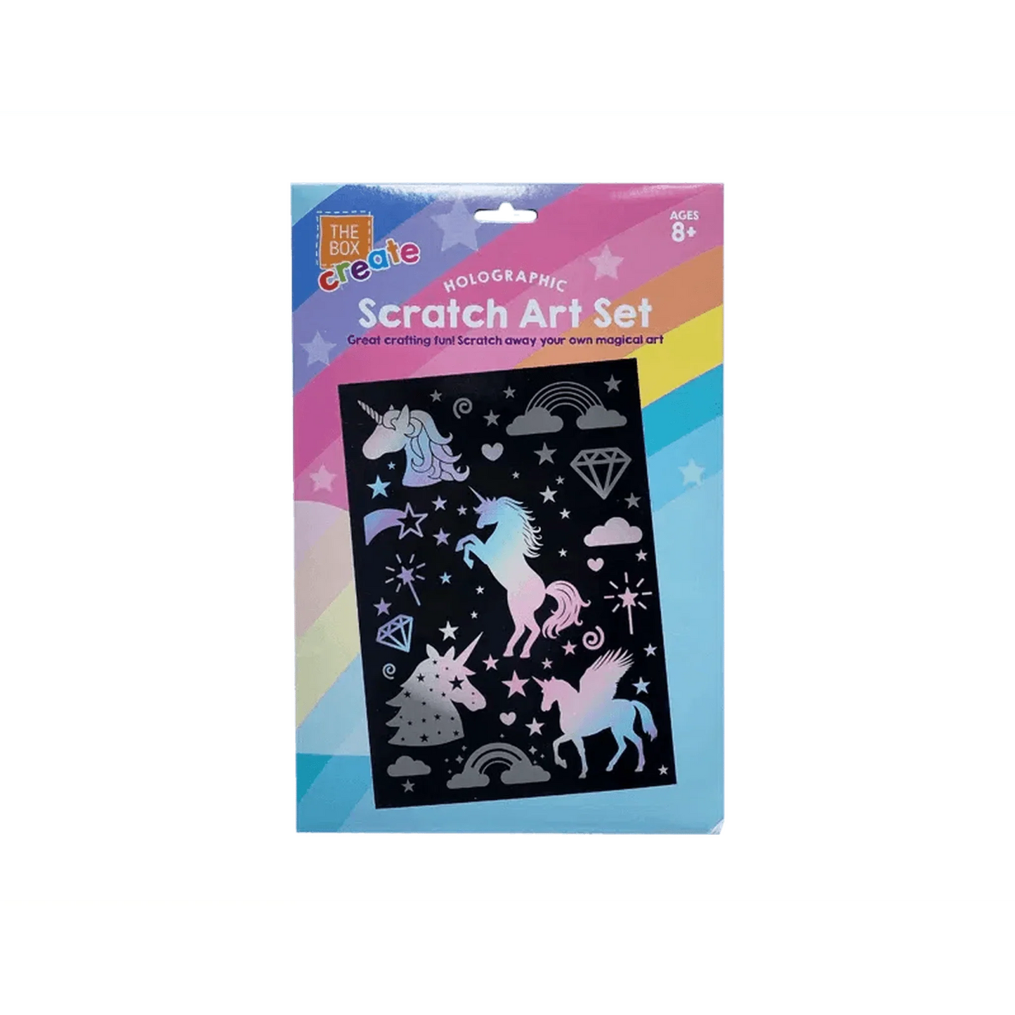 Unicorn Holographic Scratch Art Set - Kids Party Craft