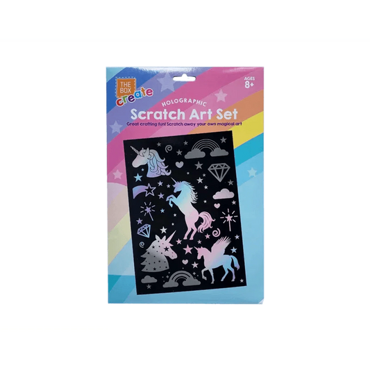 Unicorn Holographic Scratch Art Set - Kids Party Craft