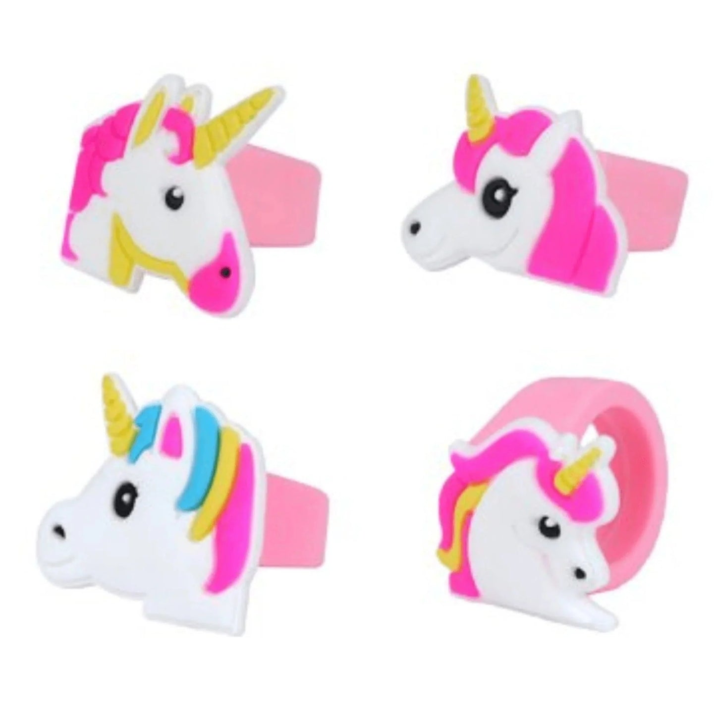 Unicorn Rings (2cm x 3cm) Assorted Designs - Kids Party Craft