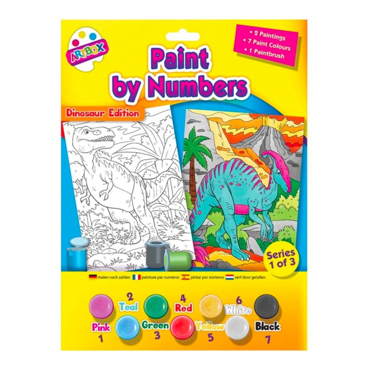 10 Piece Paint By Numbers Kit (3 Designs) - Kids Party Craft | Kids ...