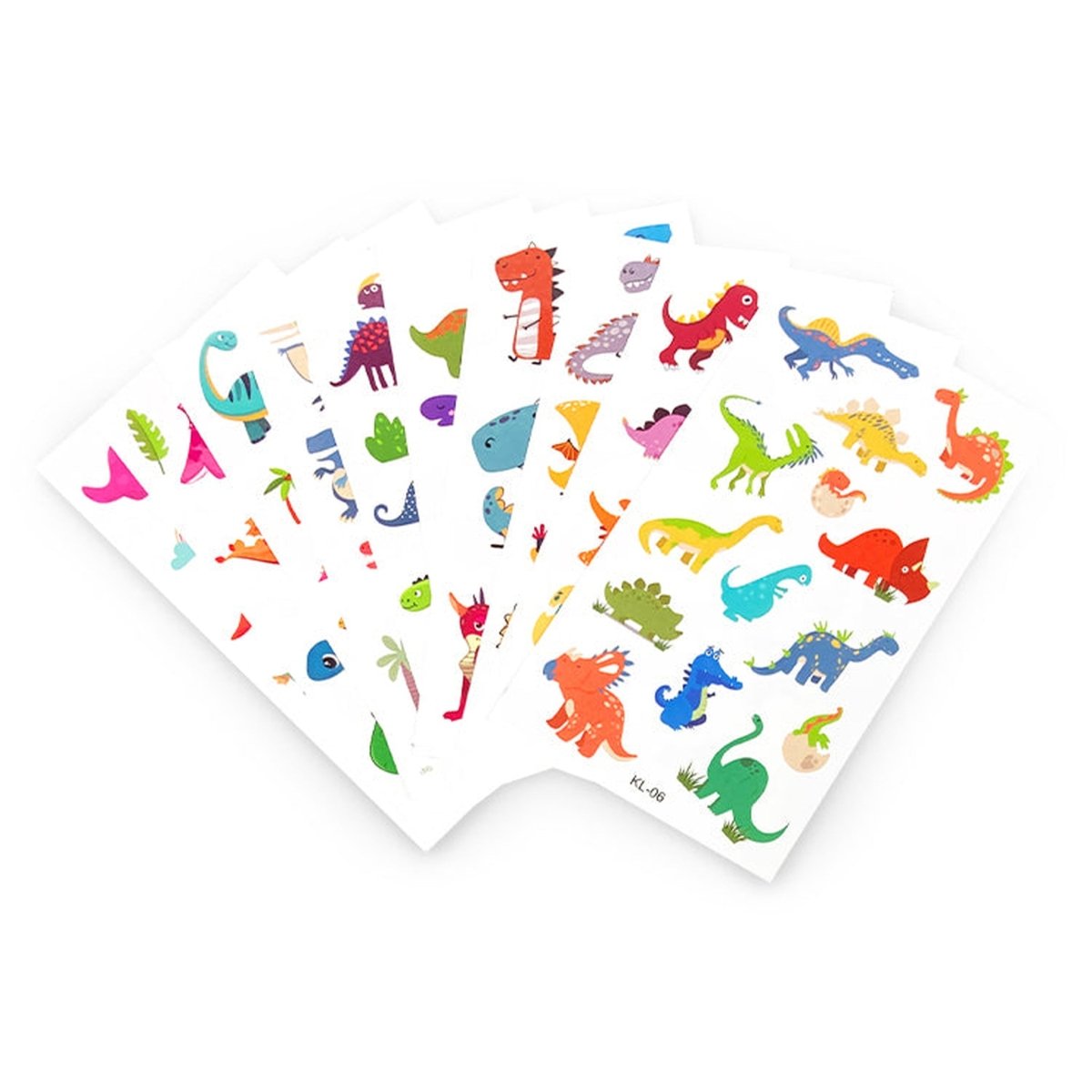 10 x Pack Dinosaur Mini Tattoo Sheets - Kids Party Craft