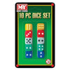 10pc Dice Set - Kids Party Craft