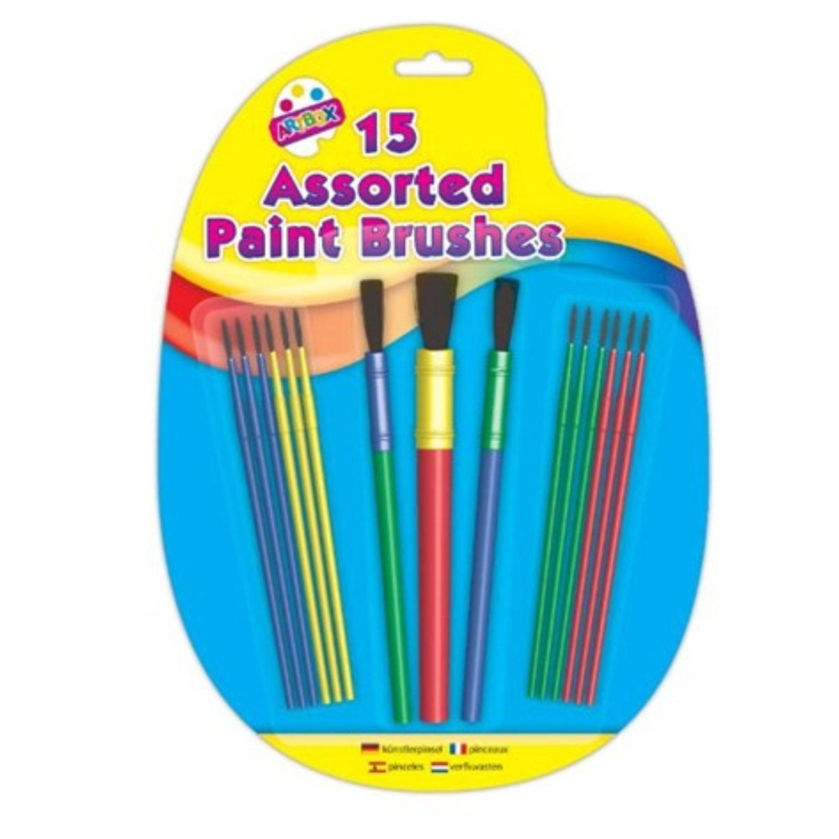 15 Assorted Paint Brushes - Kids Party Craft