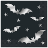 Silver Bats Halloween Luncheon Napkins 20pc - Foil Stamping