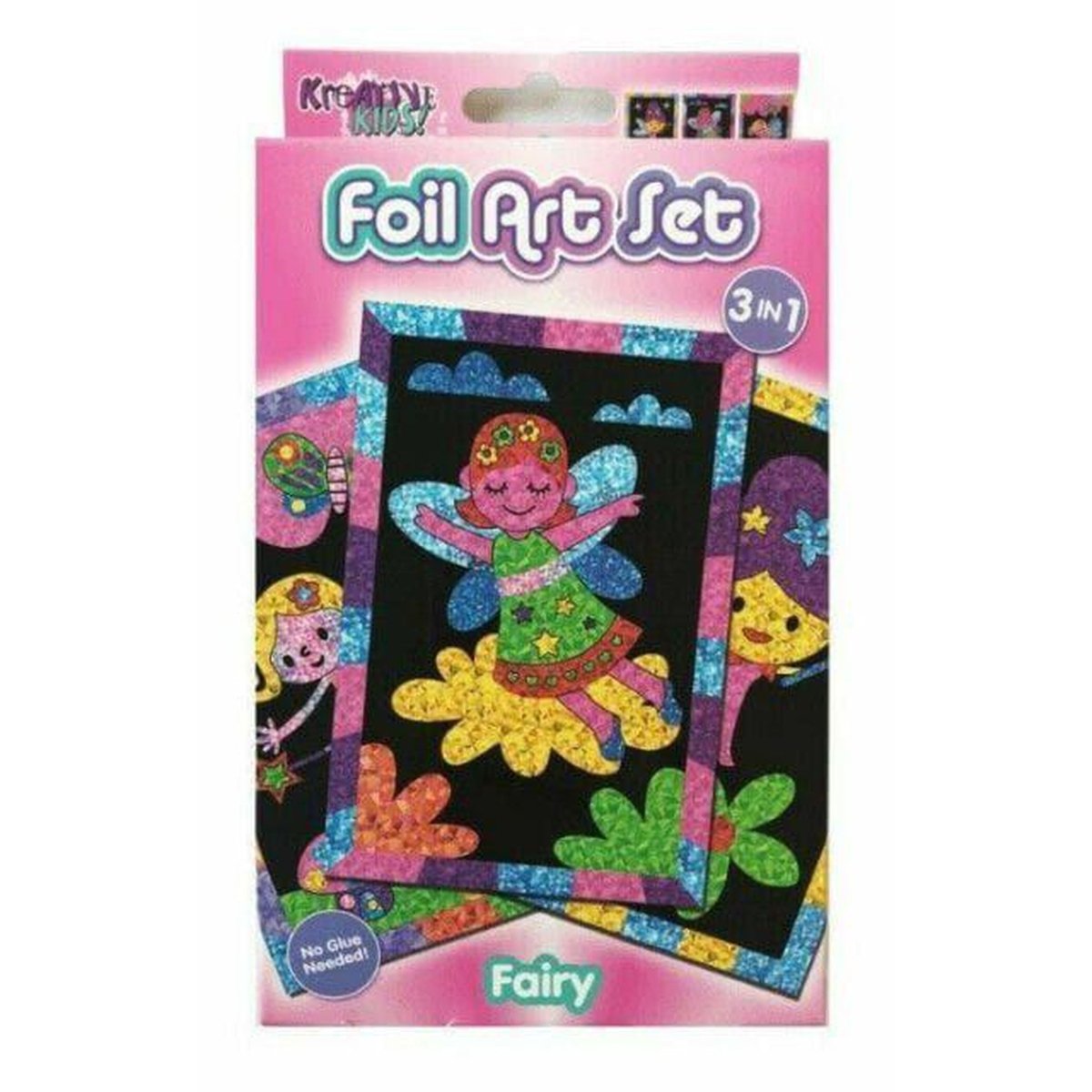3 Pack Fairy Foil Art Kit - Kids Party Craft