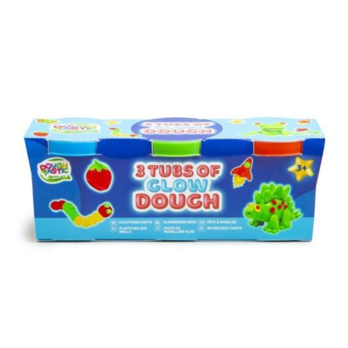 3 Pack Glow in The Dark Dough (50Gm) - Kids Party Craft