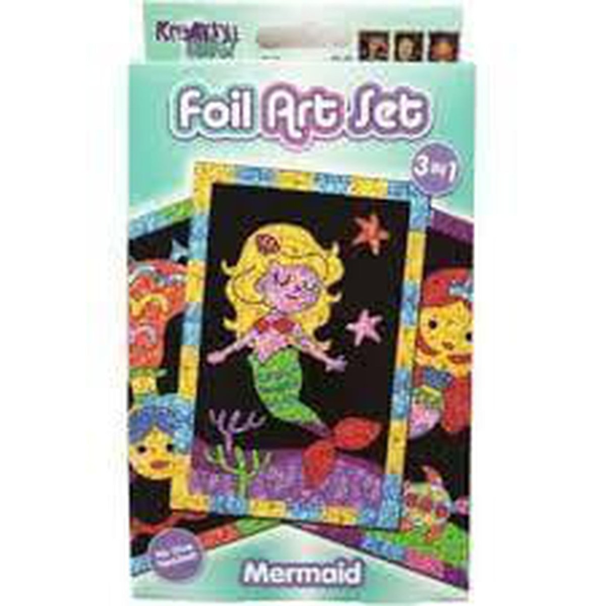 3 Pack Mermaid Foil Art Craft kit - Kids Party Craft