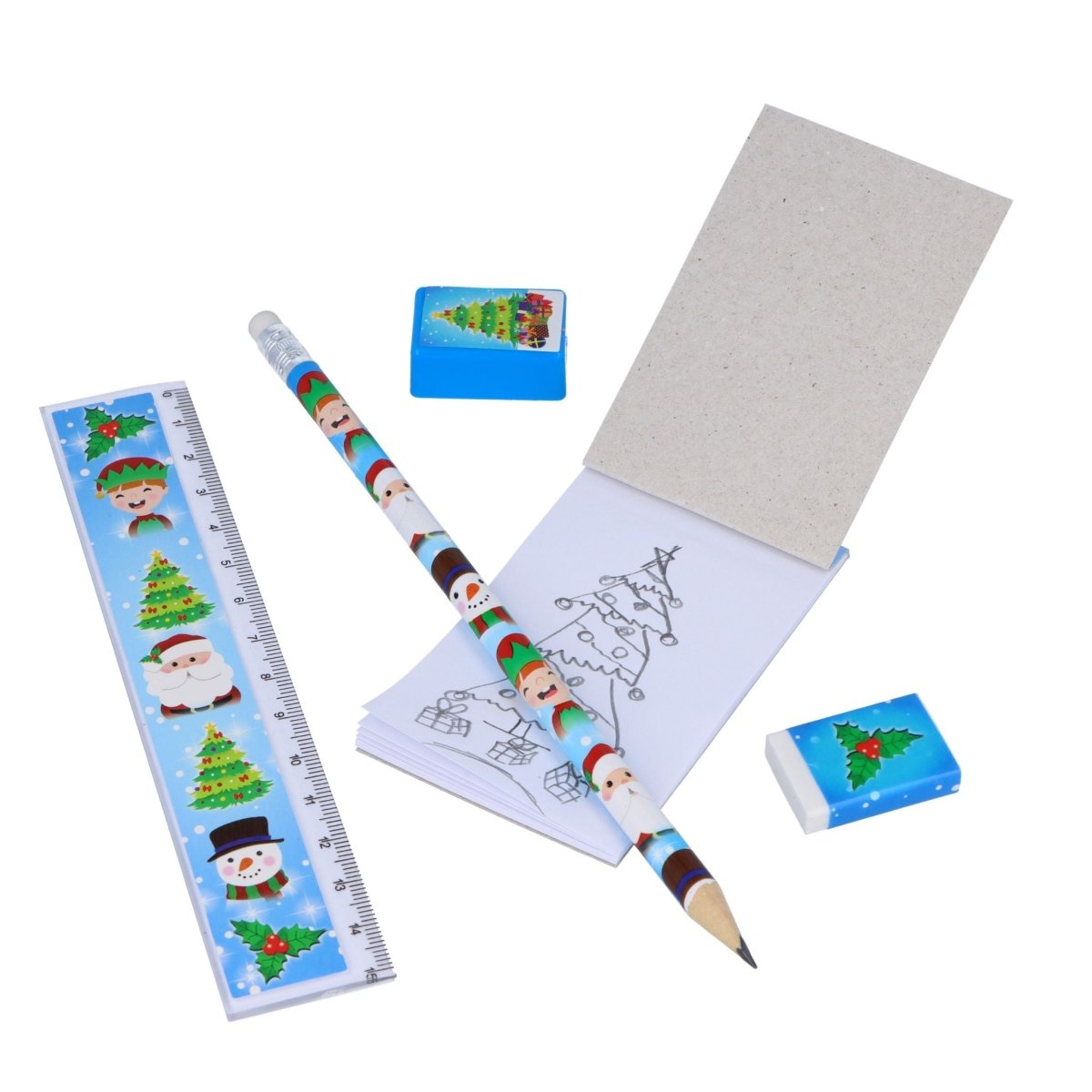 5 Piece Christmas Stationery Sets - Kids Party Craft