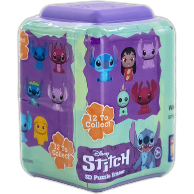 Disney Stitch 3D Puzzle Erasers Blind Tub