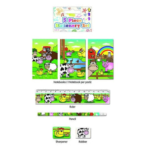 5pc Farm Stationery Set - Kids Party Craft