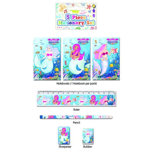 5pc Mermaid Stationery Set - Kids Party Craft