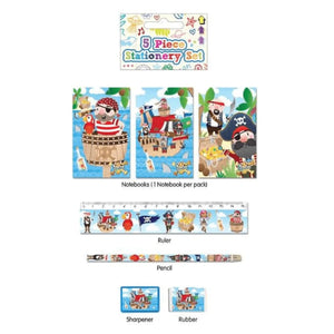 5pc Pirate Stationery Set - Kids Party Craft