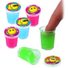 6 Pack Yellow Smile Mini Slime Tubs - Kids Party Craft