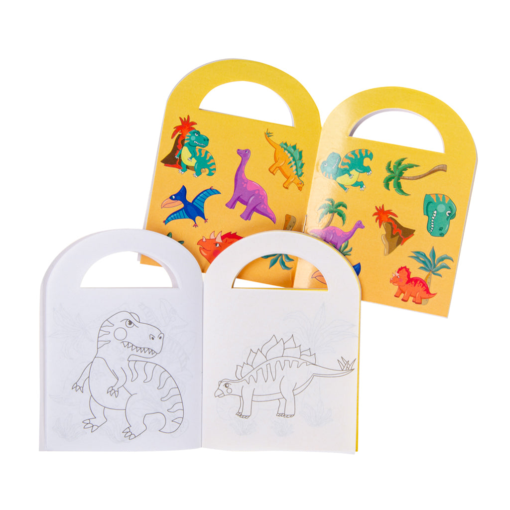 Dinosaur Colouring Book With Stickers 13 x 9.5cm